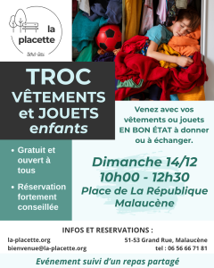 Gratiféria/troc de vêtements
