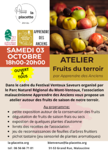 Atelier- fruits du terroir